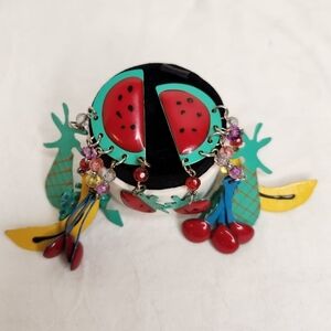 Tropical fruit lunch earrings